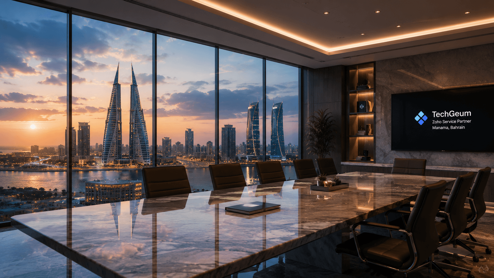 Certified Zoho Partner in Manama office workspace