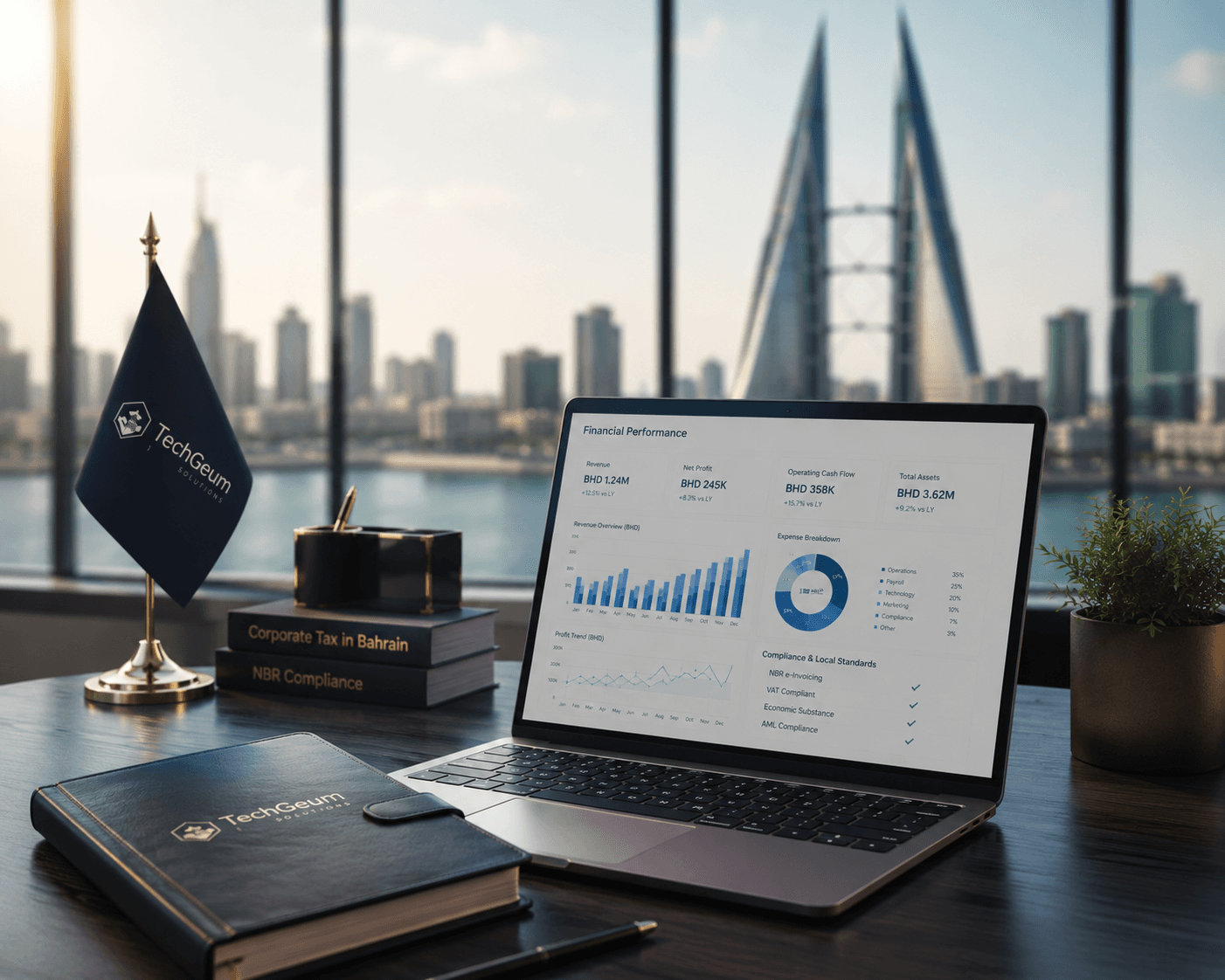 VAT compliant Zoho Books accounting portal display in Bahrain