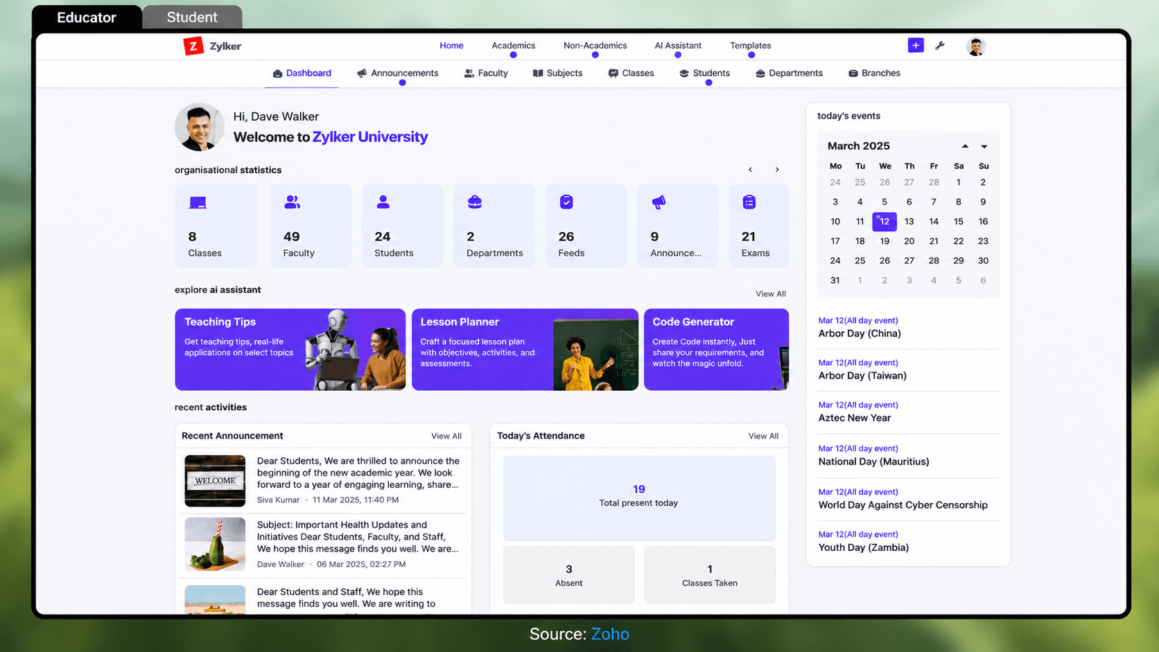 Mobile device showing accessible AI-powered learning tools for teachers and students