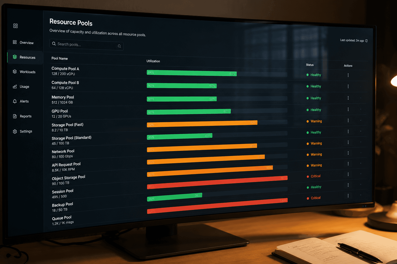 Conceptual graphic of cloud IDE shared quota pools and token rate limits