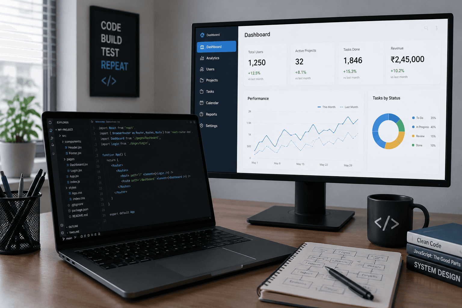 Custom business system automation dashboard in Bangalore